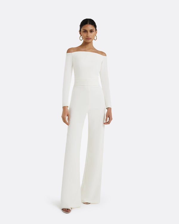 safiyaa Veasna Ivory Jumpsuit