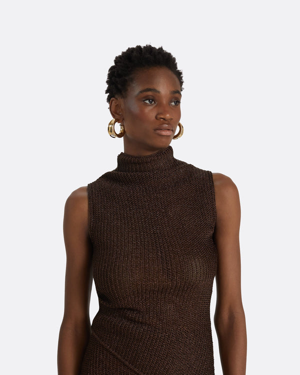 Safiyaa Veranna Deep Brown Knit Top
