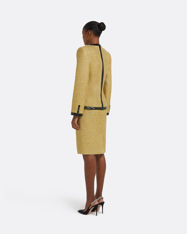 Safiyaa Vesper Jacket In Yellow Gold