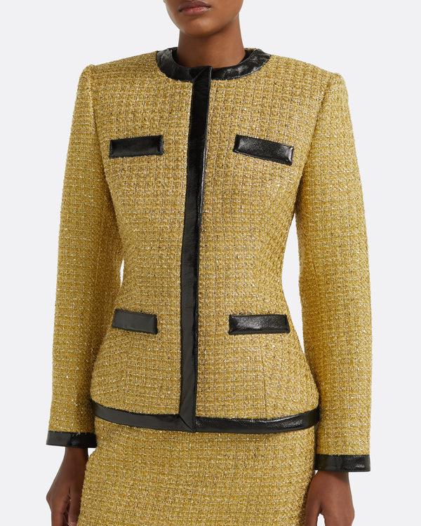 Safiyaa Vesper Jacket In Yellow Gold