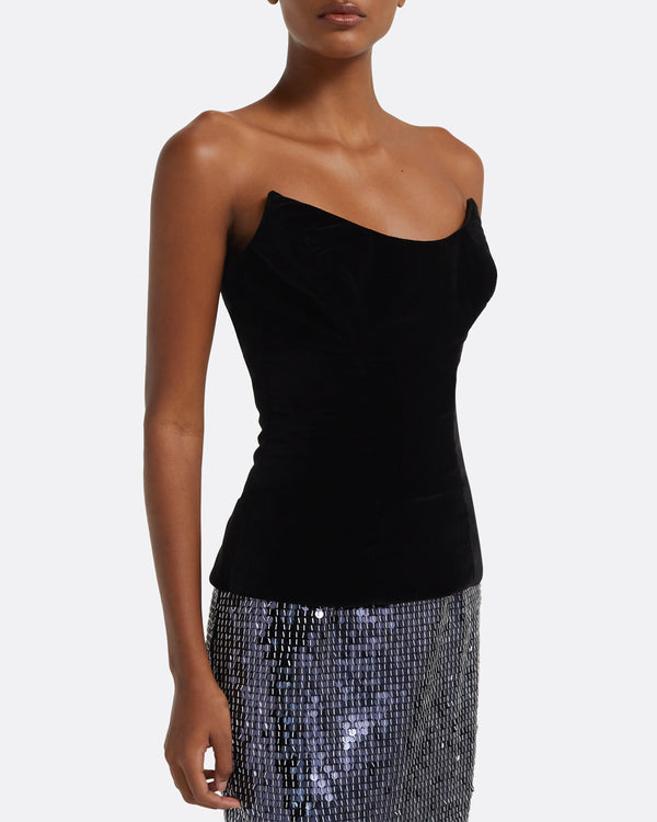 Safiyaa Vick Long Skirt In Navy & Silver