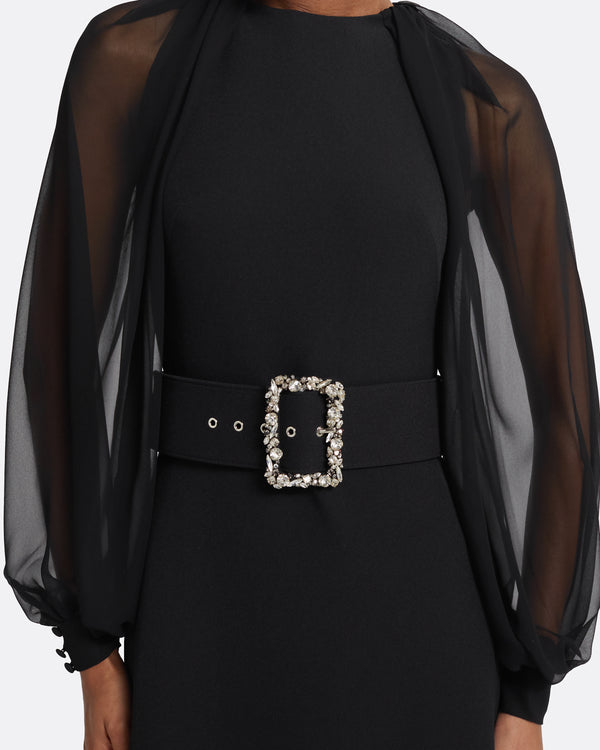 Safiyaa Viola Midi Dress In Black