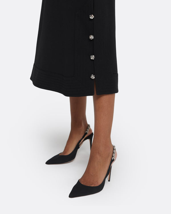 Safiyaa Viola Midi Dress In Black