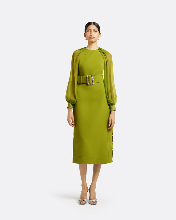 safiyaa Viola Woodbine Midi Dress