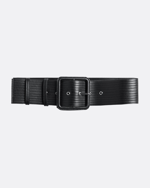 safiyaa Waltonz Belt In Black Vegan Leather