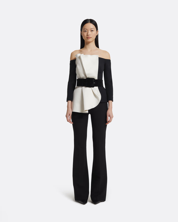Safiyaa Waltonz Belt In Black Velvet