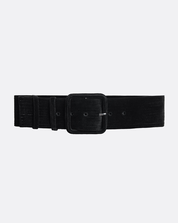 safiyaa Waltonz Belt In Black Velvet