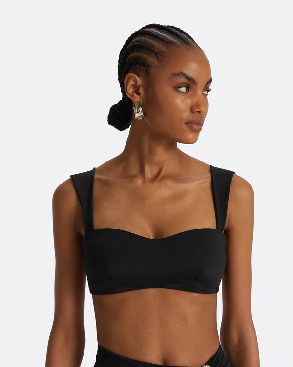 Safiyaa Willa Black Bikini Top