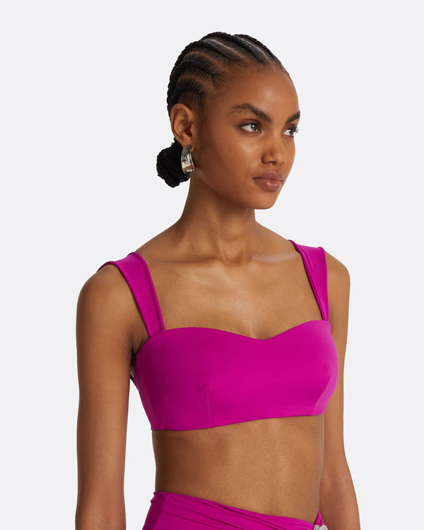 Safiyaa Willa Magenta Bikini Top