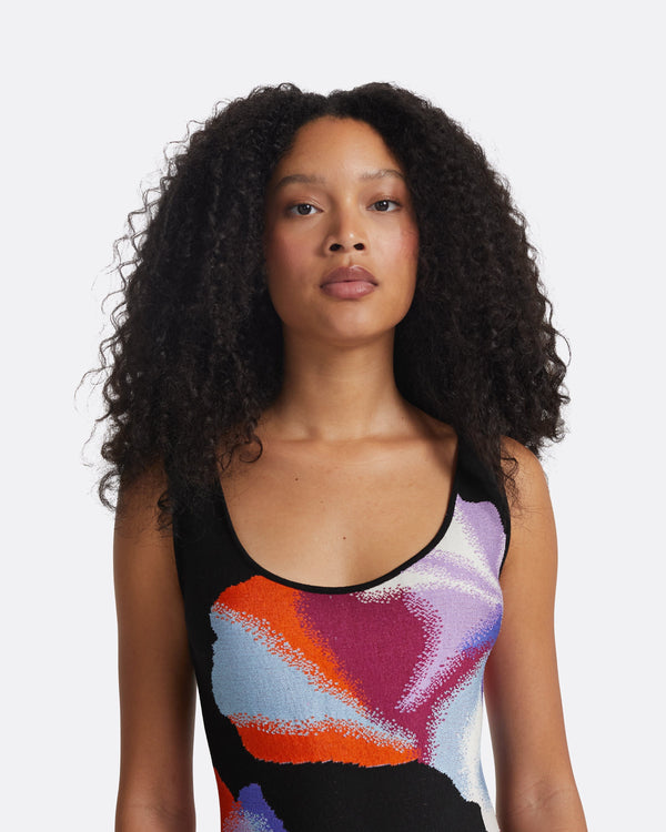 Safiyaa Yara Black Knit Short Dress