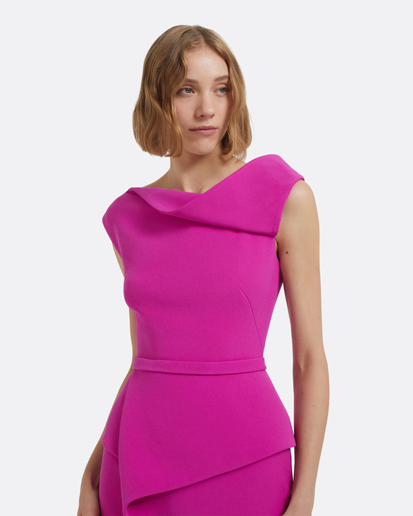 Safiyaa Yarrah Midi Dress In Pompeii