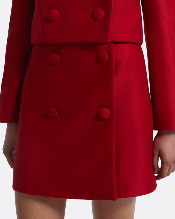 Safiyaa Yuki Skirt In Radiant Red