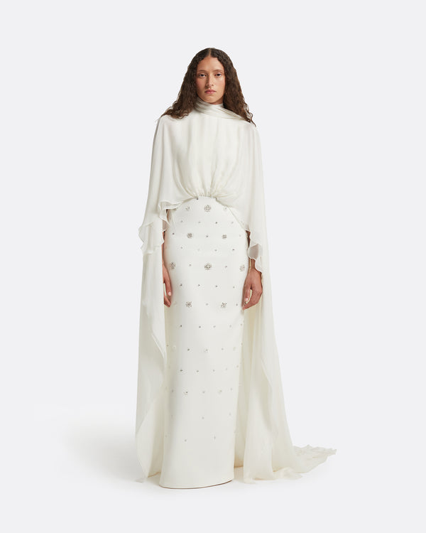 safiyaa Yulena Ivory Long Dress