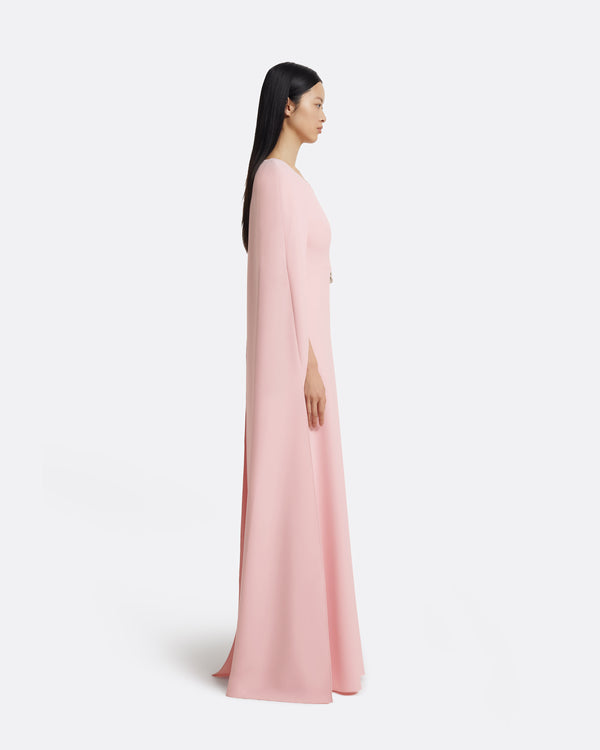 Safiyaa Yuna Long Dress In Lychee With Silver
