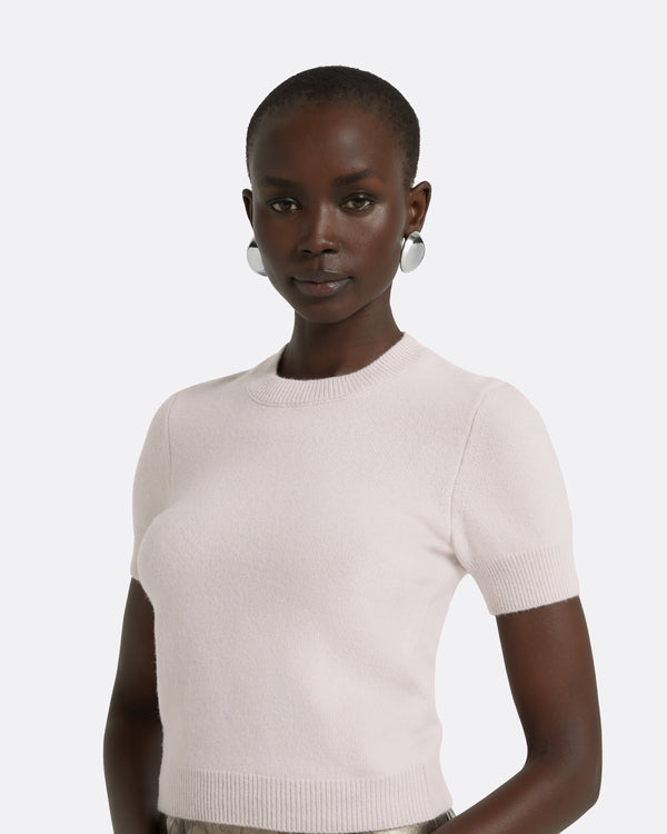 Safiyaa Zade Barely Pink Knit Top