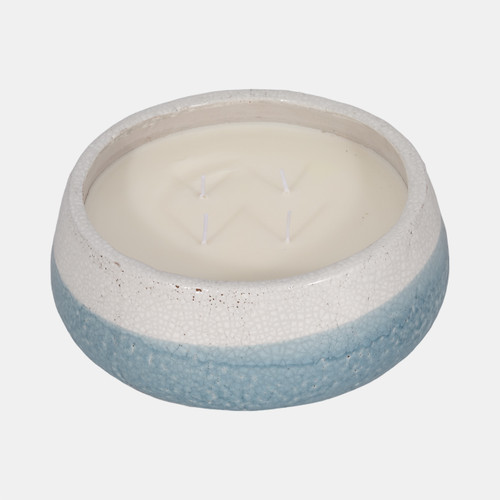 Sagebrook Home 10" 35 Oz Moco Bamboo Bowl Candle Light Blue Wishlist Create New