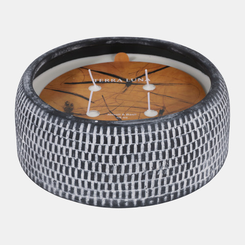 sagebrook home 10" 45 Oz Neroli & Basil Textured Candle Black Wishlist Create New