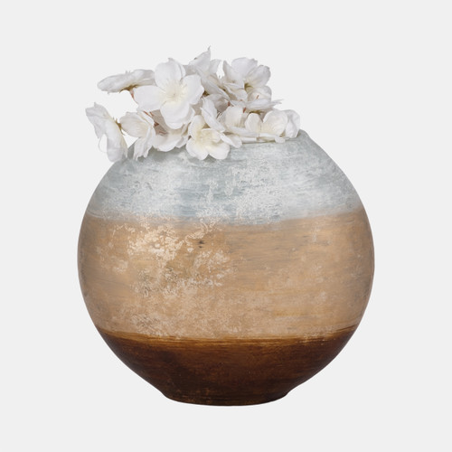 Sagebrook Home 10" Gold Ombre Round Vase White/gold Wishlist Create New