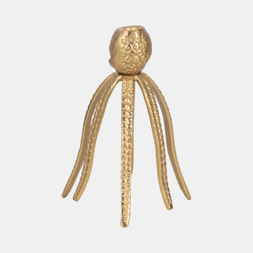 Sagebrook Home 10" Octopus Taper Candle Holder Gold Wishlist Create New