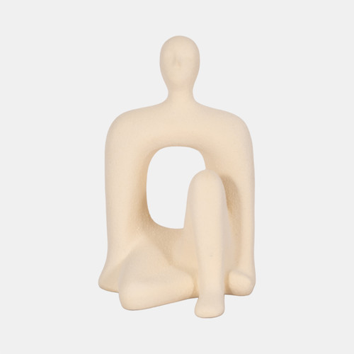 sagebrook home 10" Sitting Figure W/open Cut Out Sand Glaze ivory Wishlist Create New