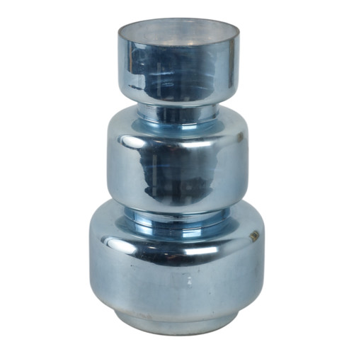 Sagebrook Home 10" Stacked Cylinder Glass Vase Blue Silver Wishlist Create New