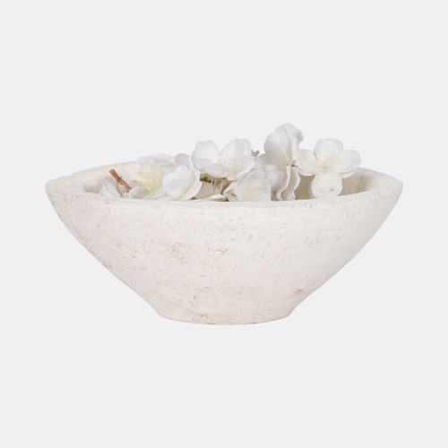 Sagebrook Home 10" Tapered Bowl Rough Finish White Wishlist Create New
