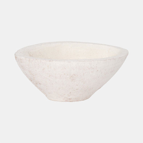 Sagebrook Home 10" Tapered Bowl Rough Finish White Wishlist Create New