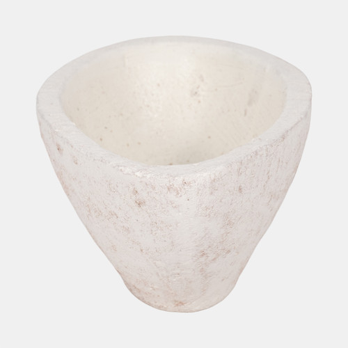 Sagebrook Home 10" Tapered Bowl Rough Finish White Wishlist Create New