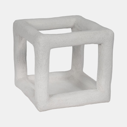 Sagebrook Home 10" Textured Open Square Object White Wishlist Create New