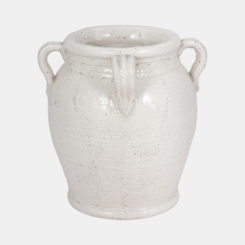Sagebrook Home 10" Vase With Handles White Crackle Wishlist Create New
