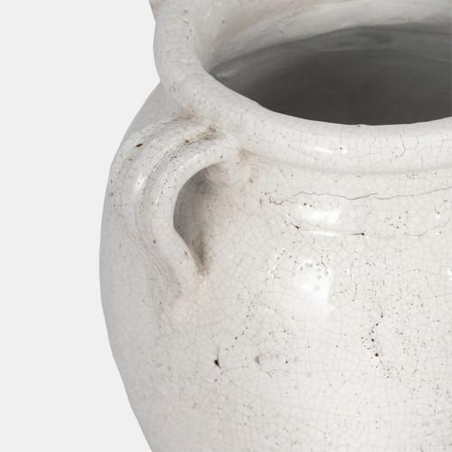 Sagebrook Home 10" Vase With Handles White Crackle Wishlist Create New