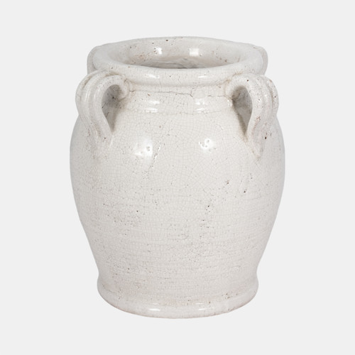 sagebrook home 10" Vase With Handles White Crackle Wishlist Create New