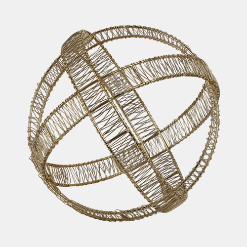 Sagebrook Home 10" Woven Metal Orb Gold Wishlist Create New