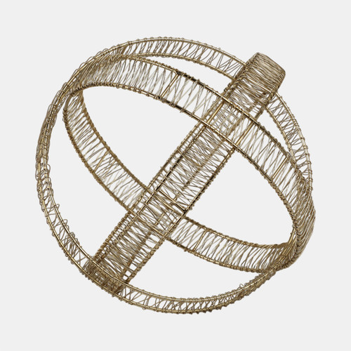 Sagebrook Home 10" Woven Metal Orb Gold Wishlist Create New