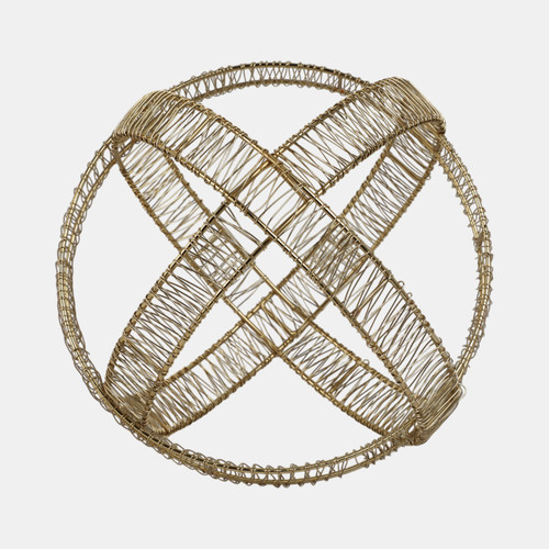 Sagebrook Home 10" Woven Metal Orb Gold Wishlist Create New