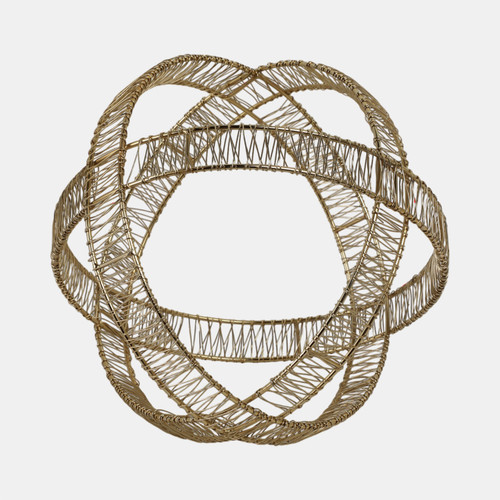 sagebrook home 10" Woven Metal Orb Gold Wishlist Create New