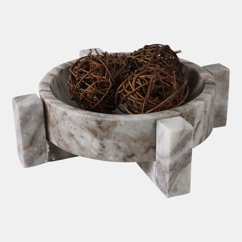 Sagebrook Home 10x10" Marble Bowl In Base Brown Wishlist Create New