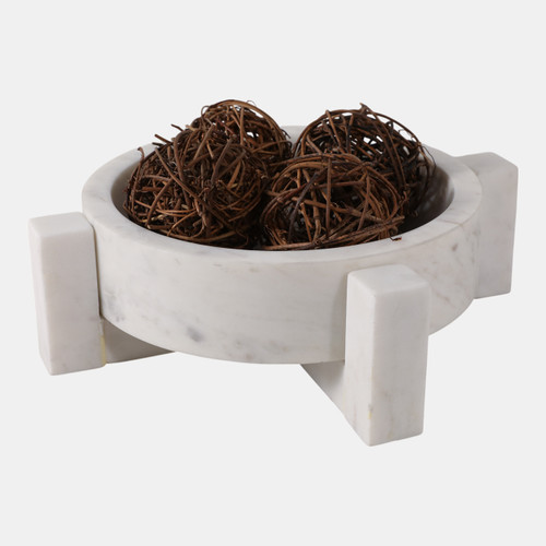 Sagebrook Home 10x10" Marble Bowl In Base White Wishlist Create New