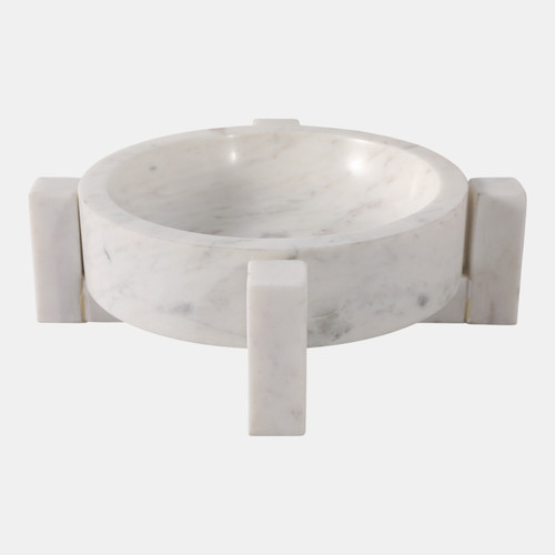 Sagebrook Home 10x10" Marble Bowl In Base White Wishlist Create New