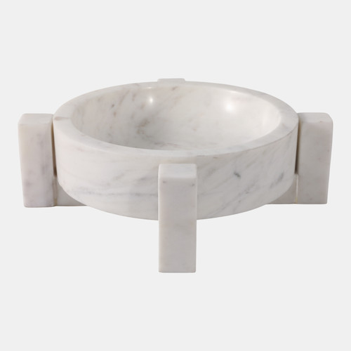 Sagebrook Home 10x10" Marble Bowl In Base White Wishlist Create New