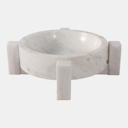 sagebrook home 10x10" Marble Bowl In Base White Wishlist Create New