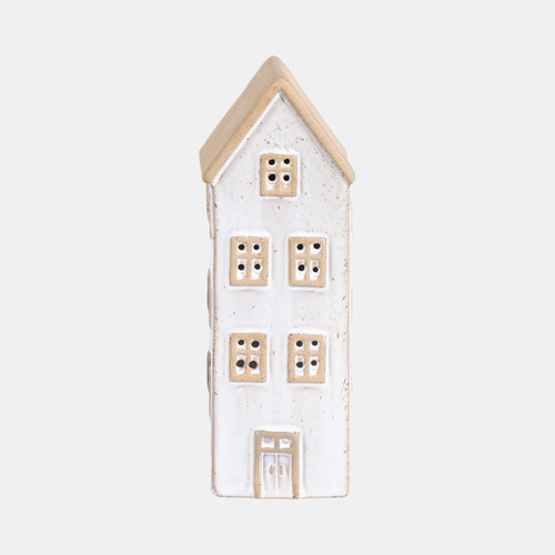 sagebrook home 10x3" Narrow House Tealight Holder Ivory Wishlist Create New
