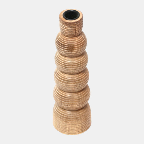 Sagebrook Home 10x3" Ribbed Taper Holder Natural Wishlist Create New