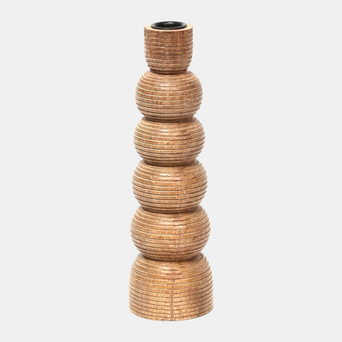 sagebrook home 10x3" Ribbed Taper Holder Natural Wishlist Create New