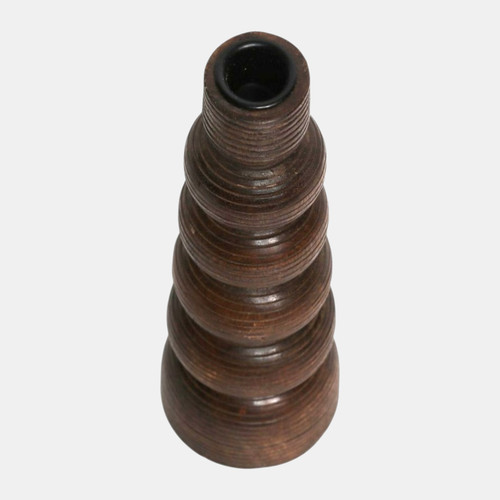 Sagebrook Home 10x3" Ribbed Taper Holder Walnut Wishlist Create New