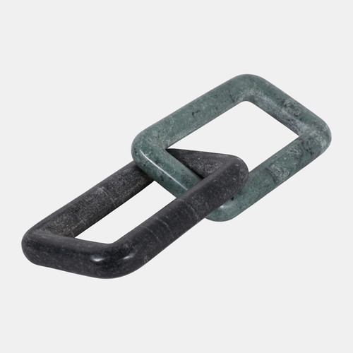 Sagebrook Home 10x4" 2 Marble Square Links Black/green Wishlist Create New