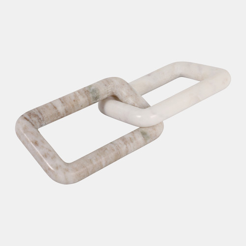 Sagebrook Home 10x4" 2 Marble Square Links White/onyx Wishlist Create New