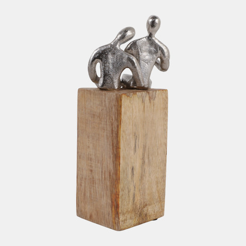 Sagebrook Home 10x4" Couple On Wood Base Silver/natural Wishlist Create New