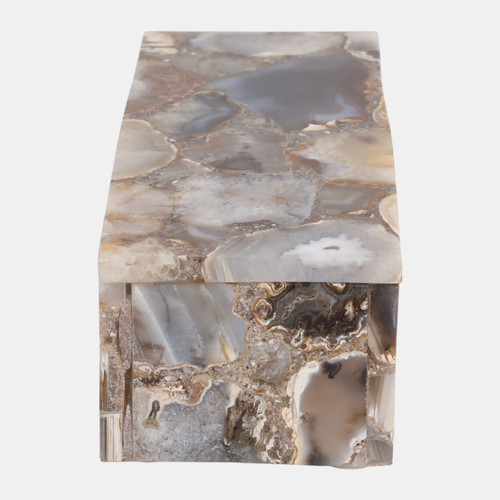 Sagebrook Home 10x4" Long Agate Box Multi Wishlist Create New