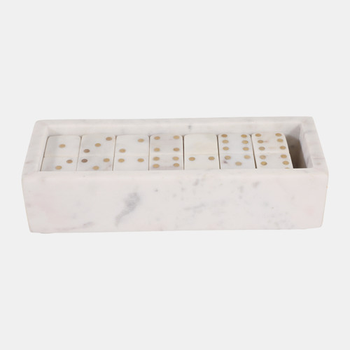 sagebrook home 10x4" Marble Dominoes Set White/gold Wishlist Create New